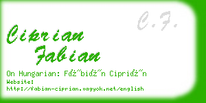 ciprian fabian business card